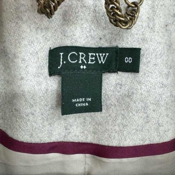 J.Crew Retro Lady Day Wool Blend Mandarin Collar Pleated Peplum Peacoat - Picture 6 of 6